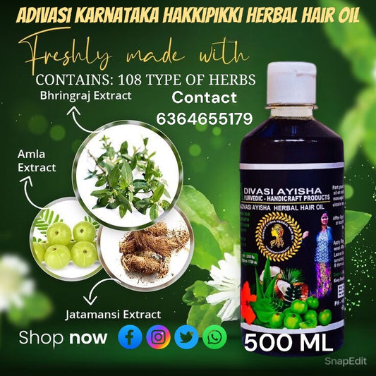 Adivasi Karnataka Hakkipikki Neelambari Hair Oil